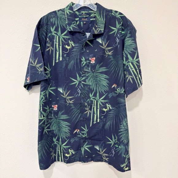 Roark Other - Roark Button Down Shirt XXL Navy Tropical Panther Coastal